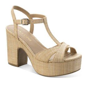 Sun + Stone Jillien Raffia Wrapped Platform Block Heels Women's Size 11 New